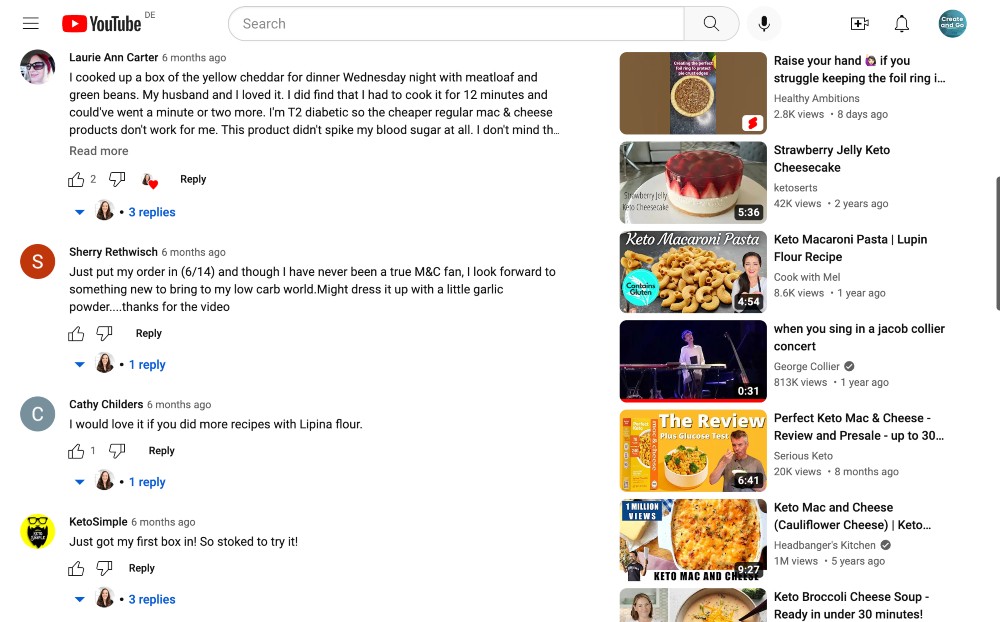 魅力的な YouTube コメント
