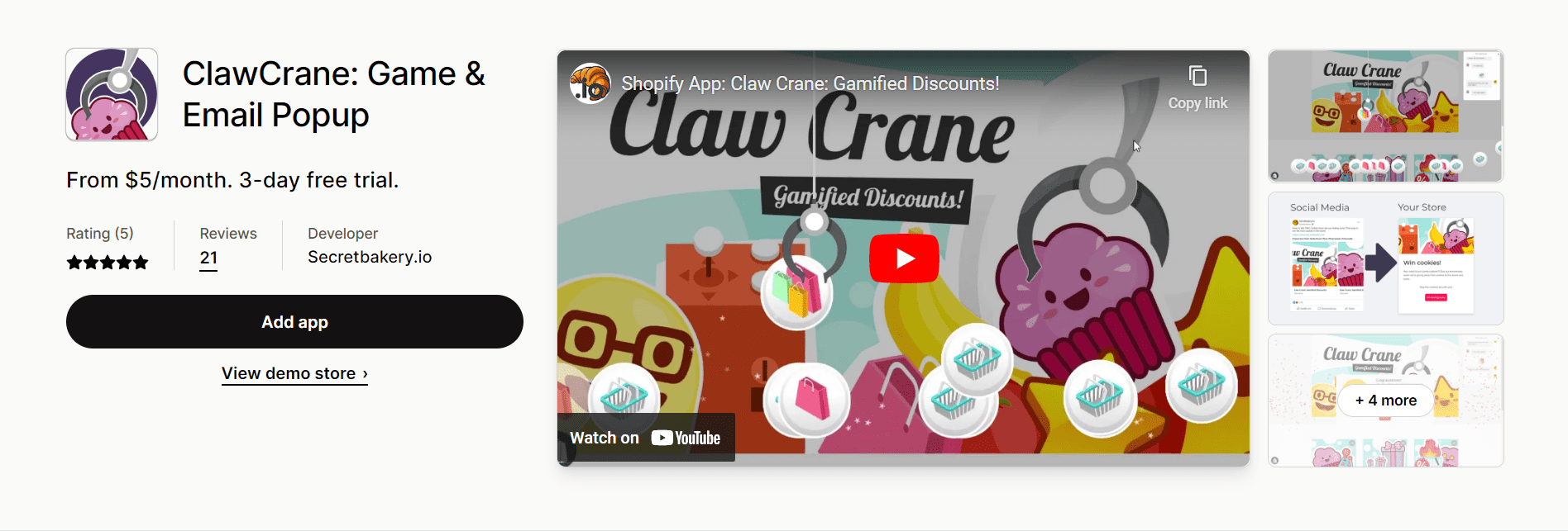 Clawcrane Shopify Gamification-App