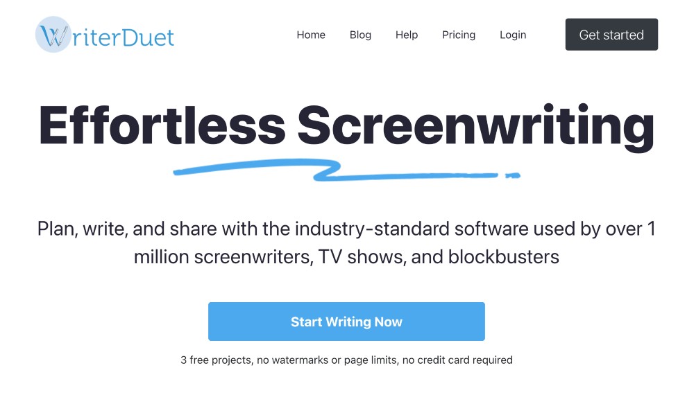 Writer Duet profesyonel senaryo yazma yazılımı