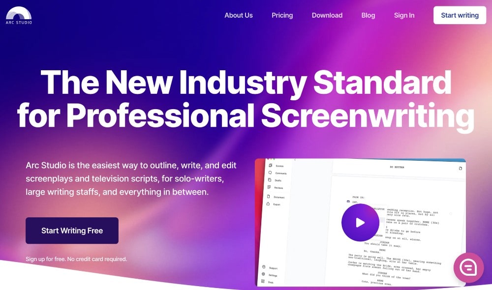 Arc Studio Pro en iyi senaryo yazma yazılımı