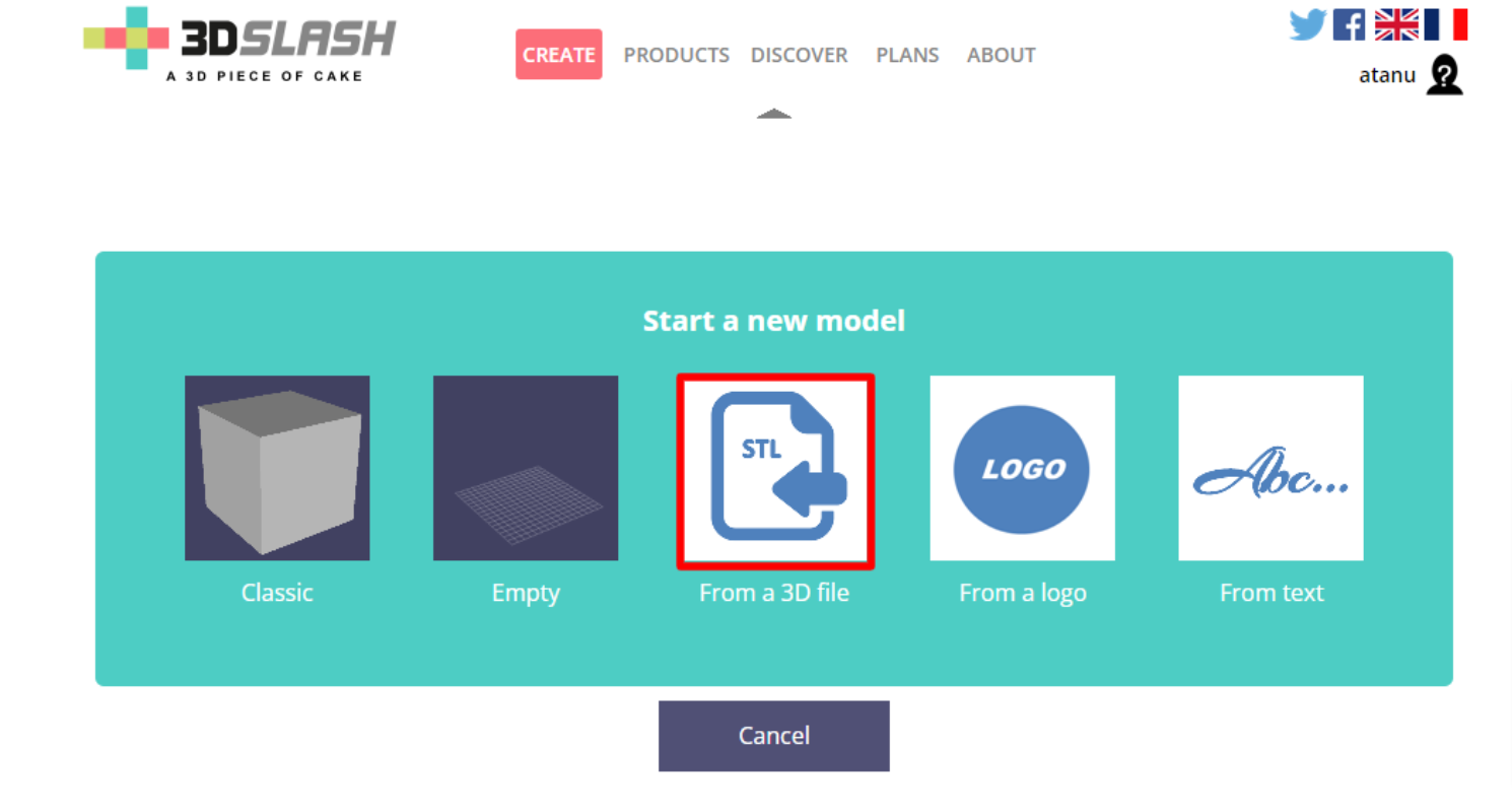 3DSlash-上傳-STL-文件