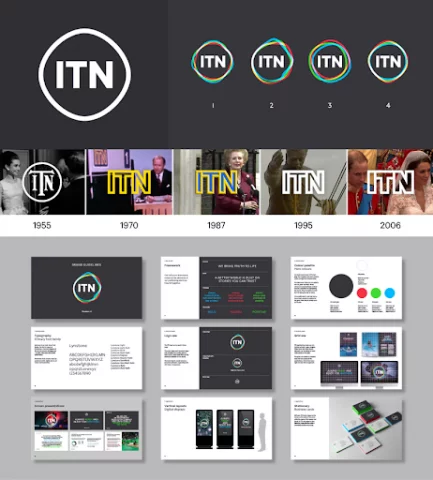 ITN: logotipo de tipo holográfico y muchos gifs en su sitio