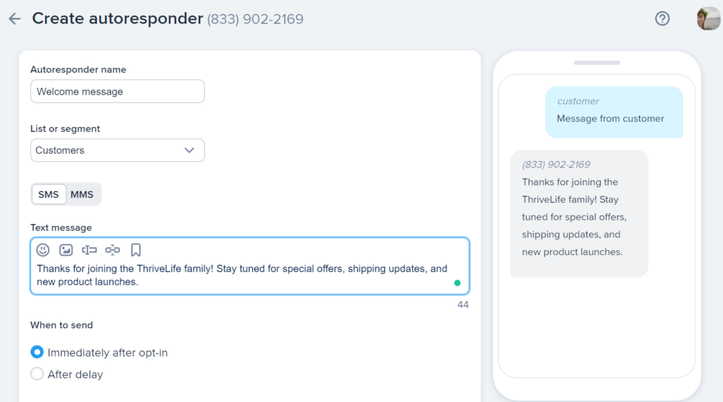 Schreiben einer Autoresponder-Nachricht