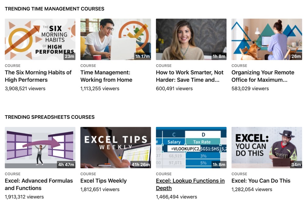 Linkedin Öğrenme kursları
