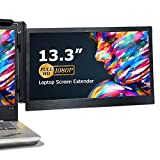 KEFEYA 筆記本電腦便攜式顯示器 - IPS FHD 13.3' 雙顯示器屏幕擴展器，適用於 Mac Windows Chrome Linux 13'-16.5' 筆記本電腦，HDMI 和 USB