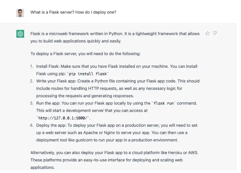 Exemples ChatGPT en Python - 50 meilleurs exemples ChatGPT