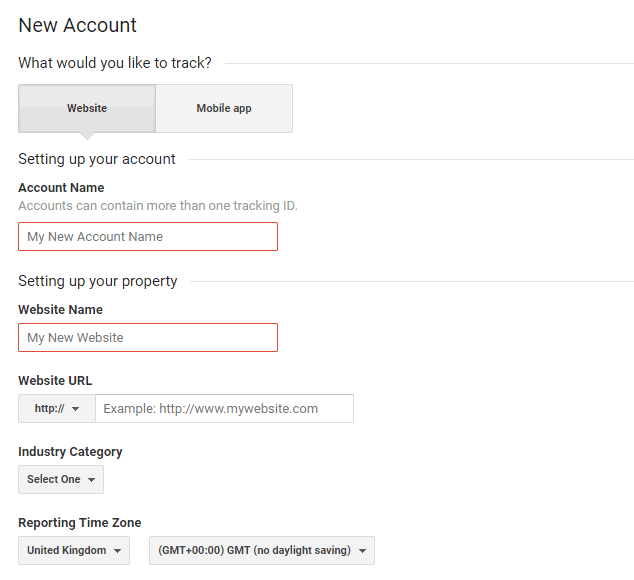 如何將谷歌分析添加到 WordPress? 4個 setup new analytics account for blog
