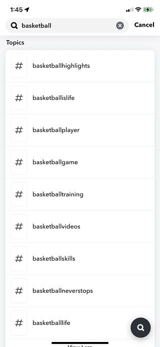 Snapchat-Hashtags