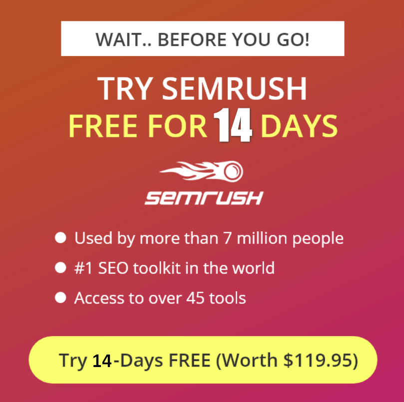 Wie schreibe ich einen Blogbeitrag? (Schritt-für-Schritt-Anleitung für 2023) 3 SEMRUSH free trial