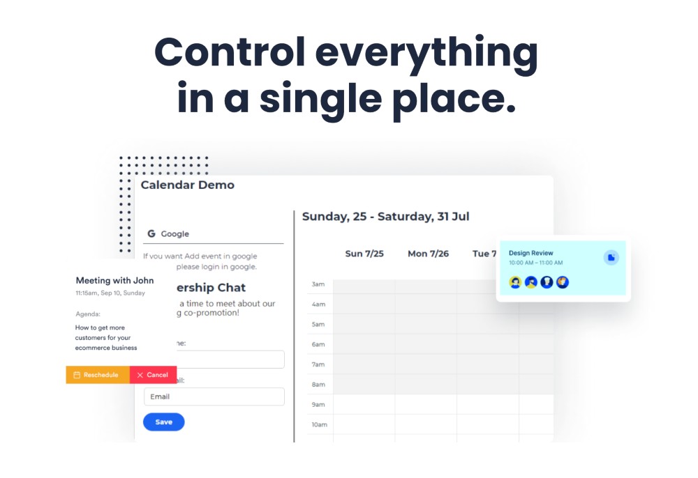 Caracteristicile aplicației Appointify