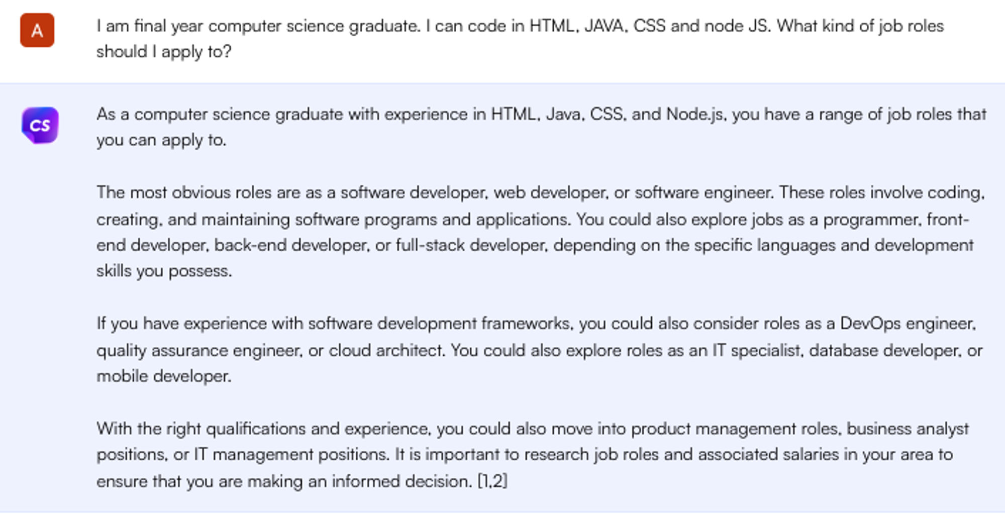 Solicitação do ChatGPT para pesquisa de emprego por habilidades - Pesquisa de emprego