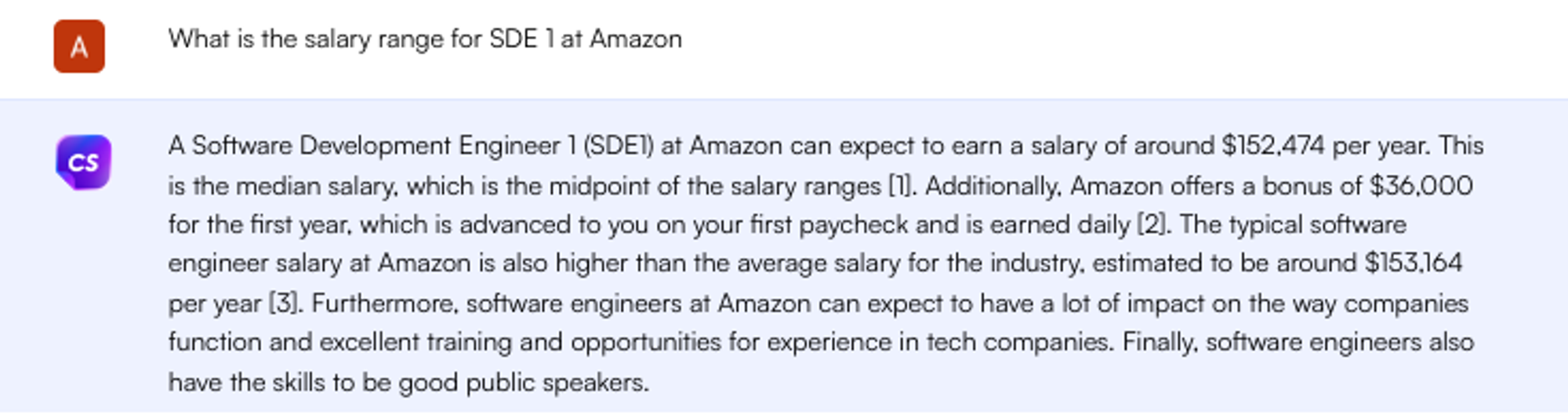 Solicitação do ChatGPT para informações salariais - Pesquisa de empregos