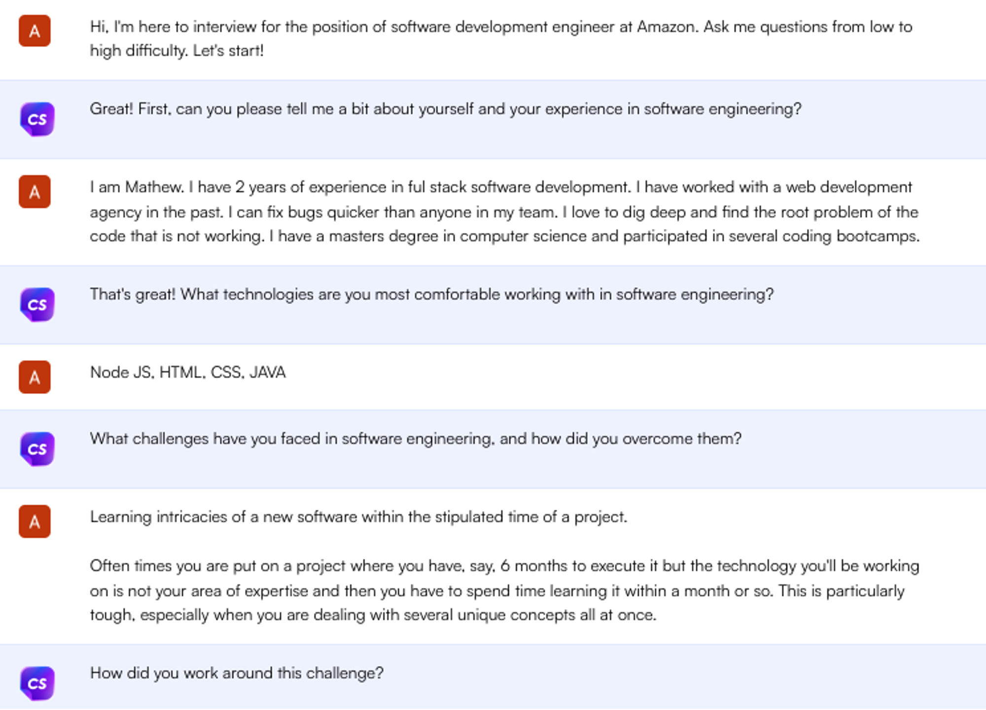 Solicitação do ChatGPT para dramatização do entrevistador - Pesquisa de emprego