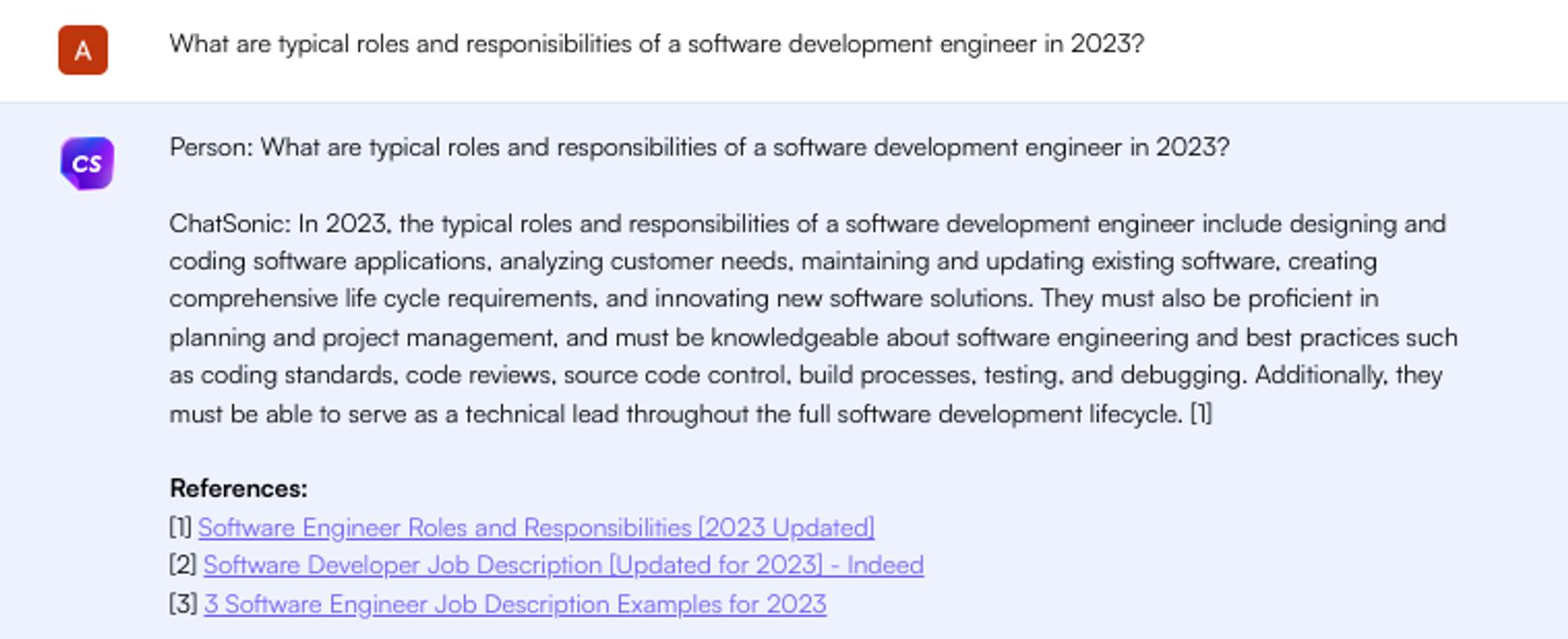 Solicitação do ChatGPT para entender as responsabilidades em uma função de trabalho - Pesquisa de empregos