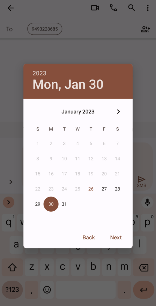 ปฏิทินตั้งเวลา Google Messages