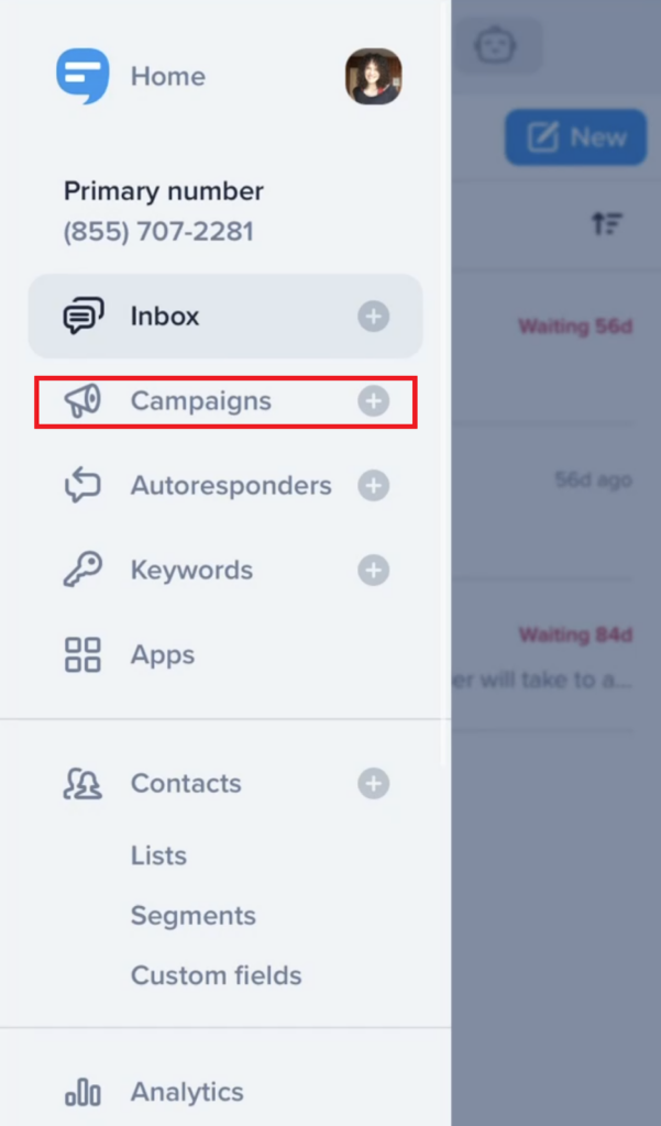 ตั้งเวลาแคมเปญบนแอพมือถือของ SimpleTexting