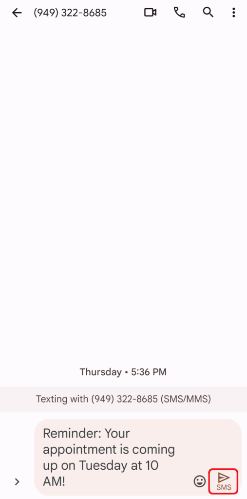การตั้งเวลาข้อความบน Google Messages