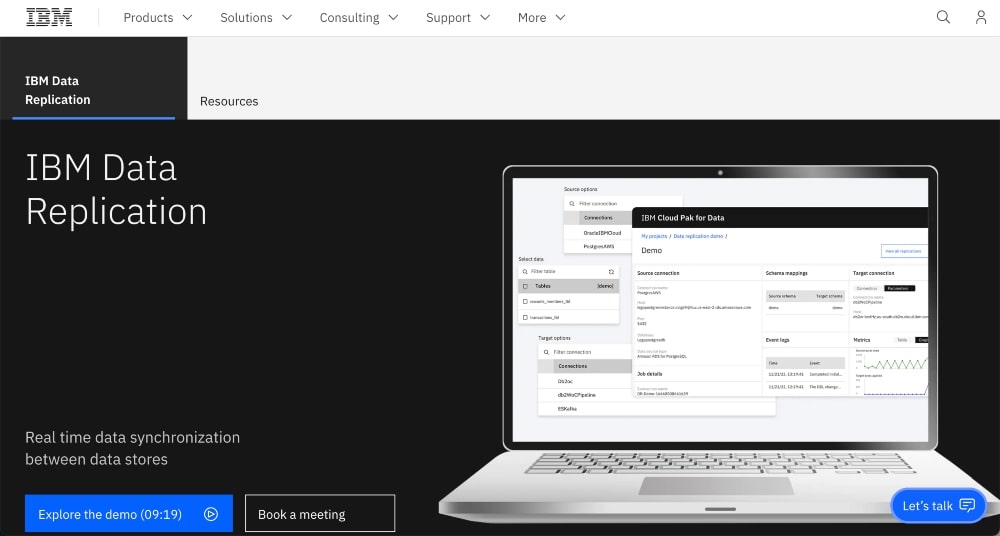 Site-ul web IBM InfoSphere Data Replication