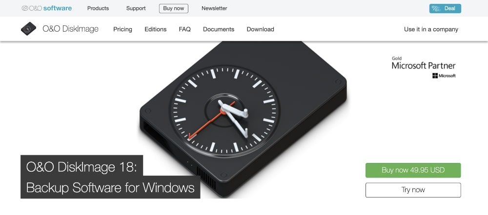 Site-ul web O&O DiskImage