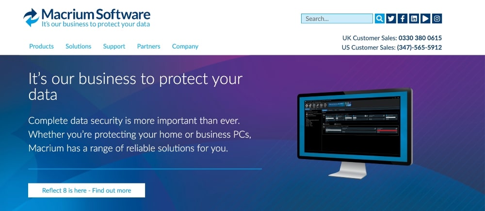 Site-ul Macrium Reflect