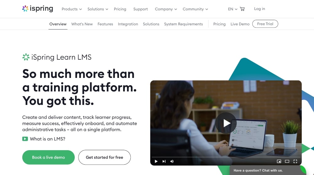 Веб-сайт iSpring Learn