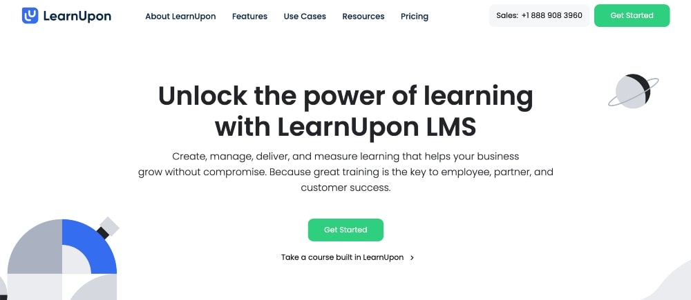 Сайт LearnUpon LMS