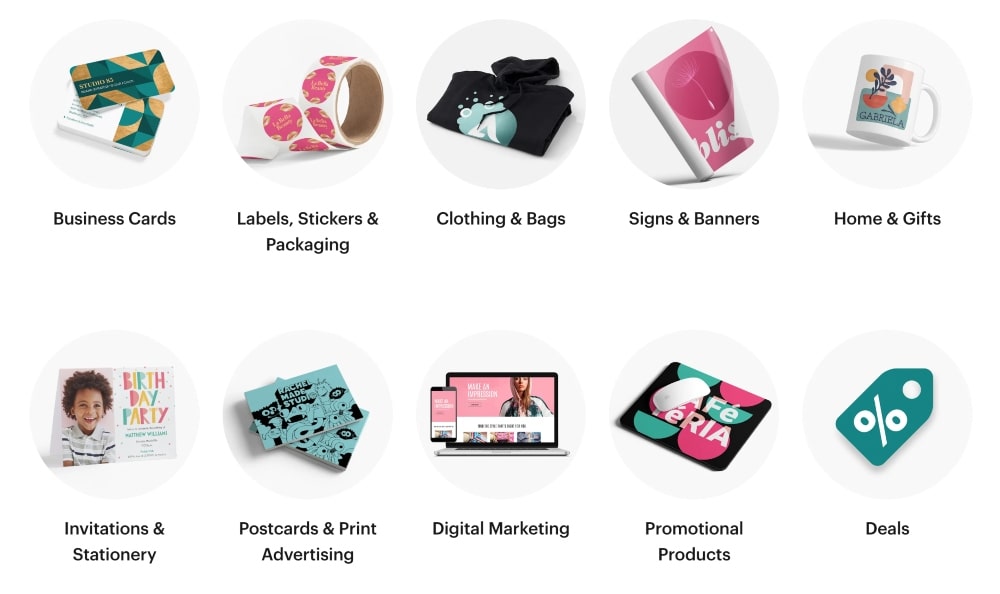 Usługi drukowania VistaPrint