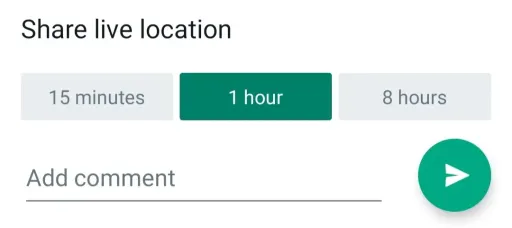 在 WhatsApp 上分享您的实时位置以分享谷歌地图位置