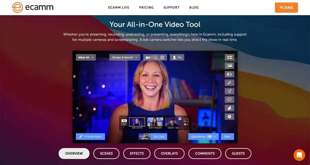 ecamm ライブ機能