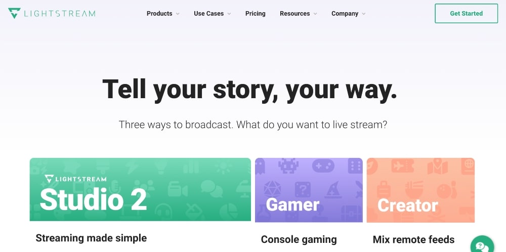 ライトストリーム スタジオの Web サイト