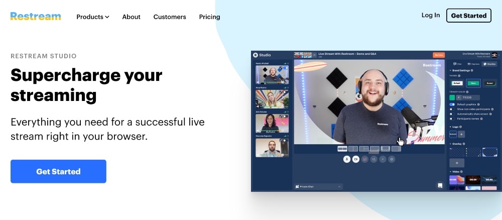 ウェブサイトを再ストリーミング