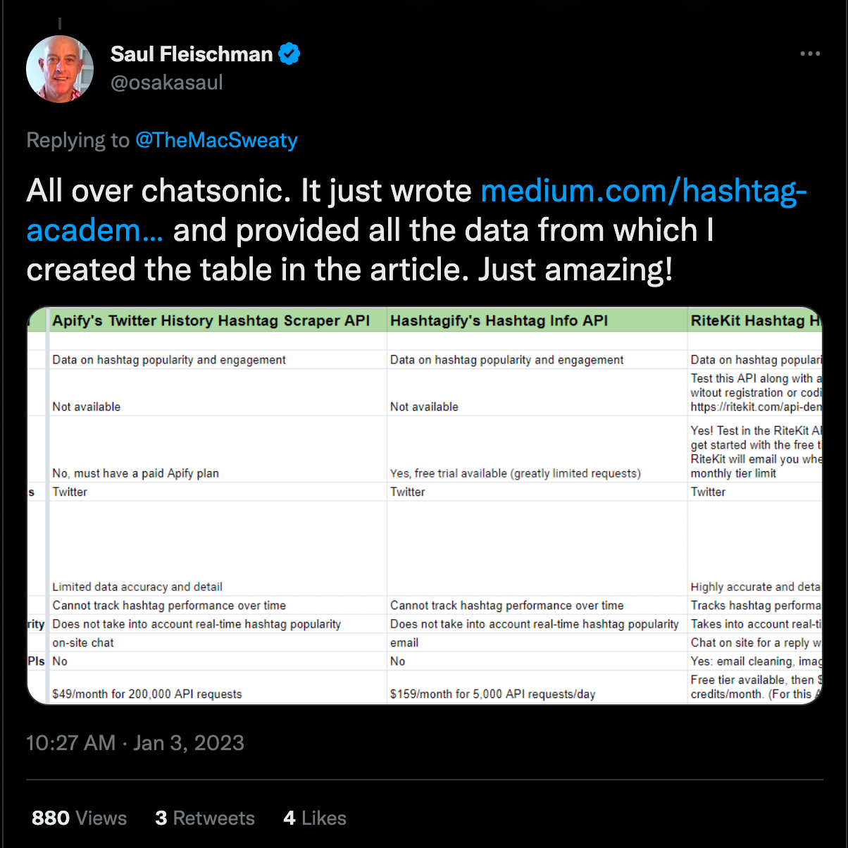 ChatGPT API の使用例