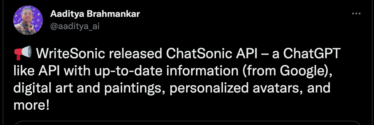 ChatGPT API の使用例
