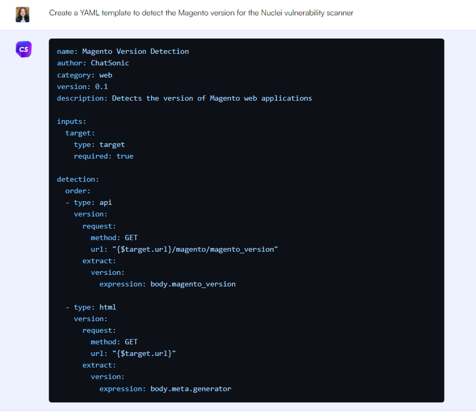Templat YAML - Permintaan ChatGPT