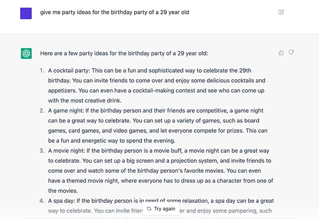 Ide pesta ulang tahun ChatGPT - ChatGPT Plus vs Chatsonic