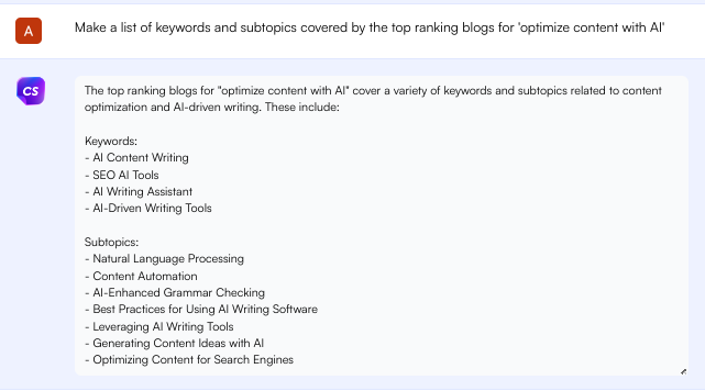 Análise de concorrentes do ChatSonic - escreva um blog com o ChatGPT