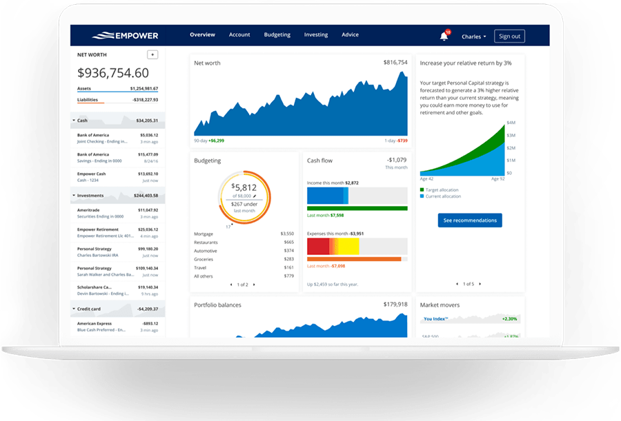 Captură de ecran Empower Net Worth Tracker