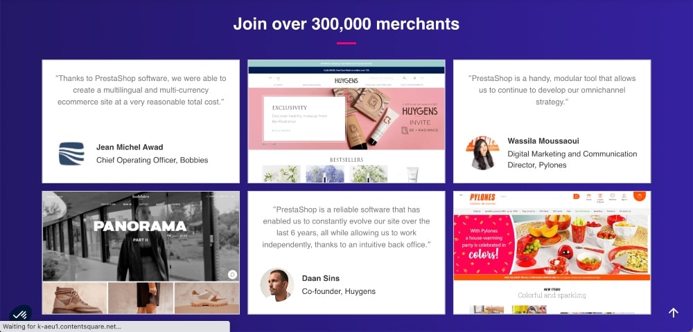 Recursos da PrestaShop