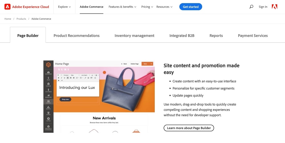 Recursos do Adobe Commerce
