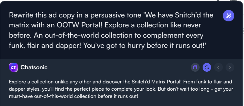 Reescrevendo o tom - Casos de uso da extensão Chrome ChatSonic