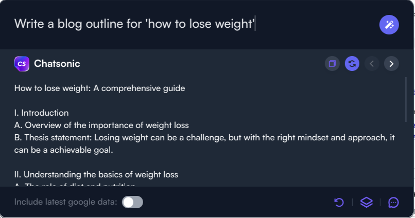 Esboço do blog - Casos de uso da extensão Chrome ChatSonic