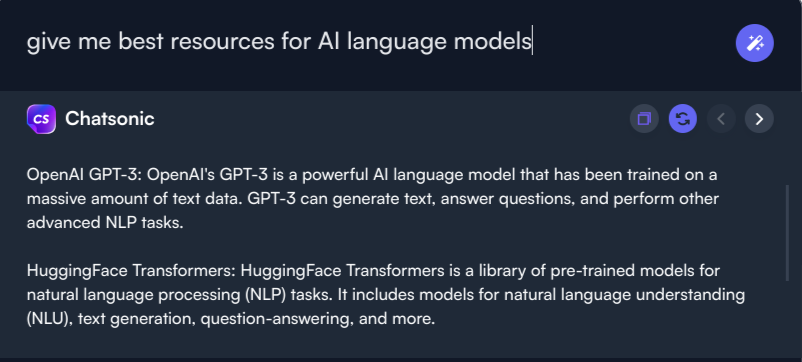 Encontrando os melhores recursos - Casos de uso da extensão Chrome ChatSonic