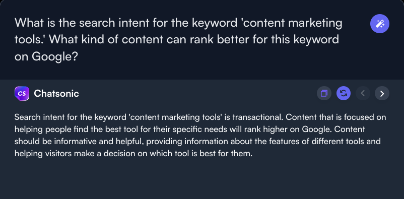 Compreendendo a intenção de pesquisa - casos de uso da extensão do Chrome ChatSonic