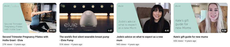 Contoh thumbnail video YouTube Elvie