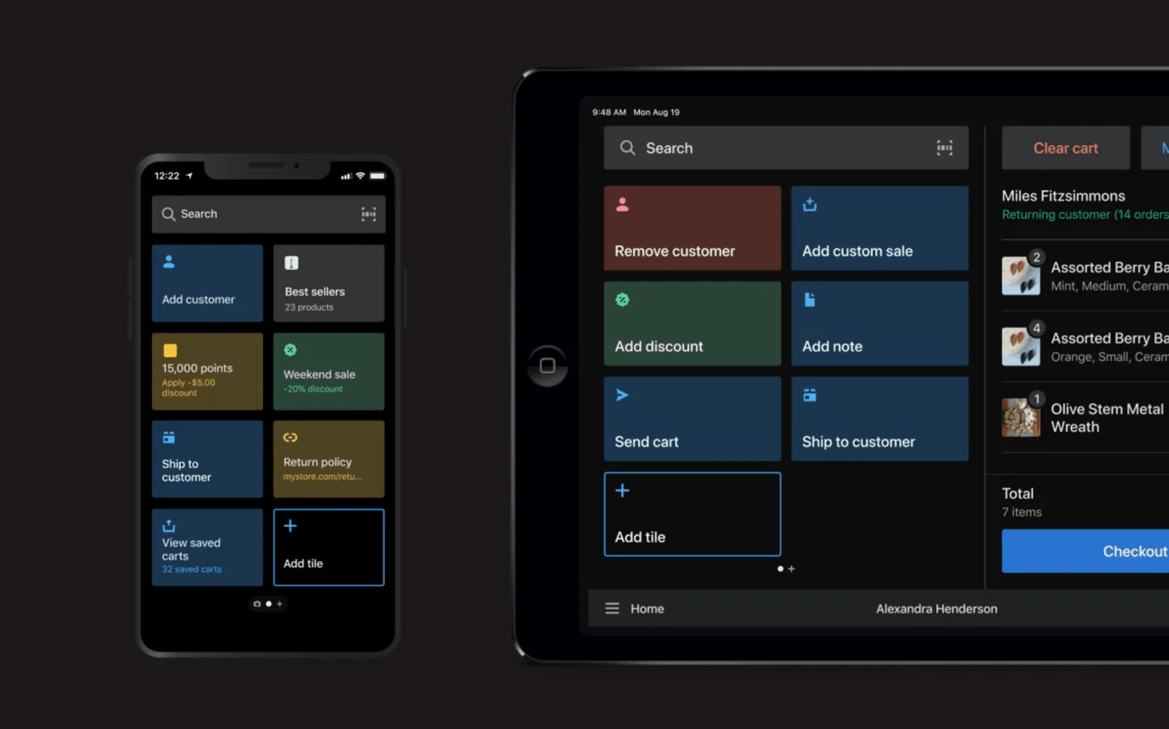 shopify pos di smartphone dan tablet