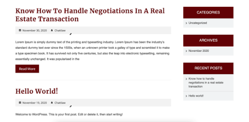 Sidebar for blogs