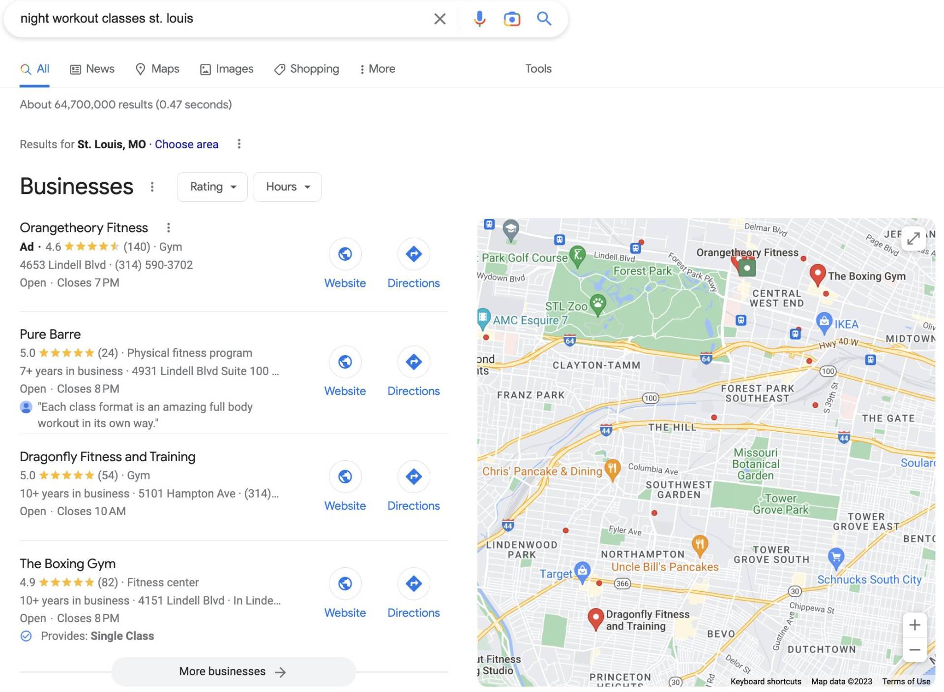 lokales seo google beispiel