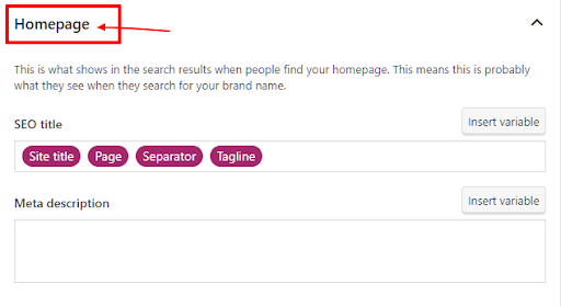 Beranda - Halaman utama seluruh situs web adalah beranda yang muncul di hasil pencarian saat orang mencari nama merek Anda.