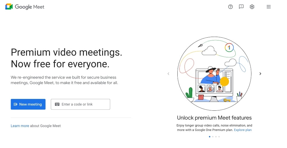 Situs web Google Bertemu
