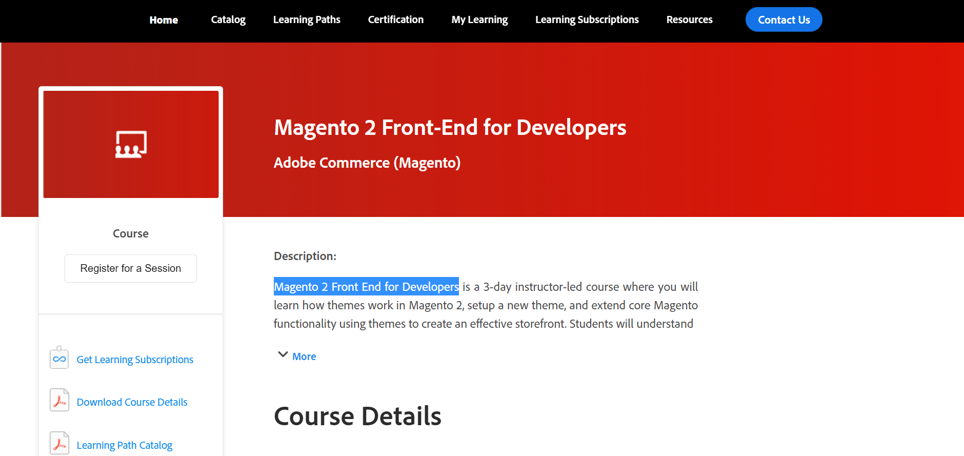 หลักสูตร Magento 2 Front End สำหรับนักพัฒนา